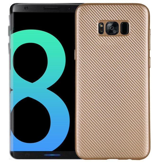 Husa Samsung Galaxy S8 Plus i-Zore Carbon Fiber Auriu [3]