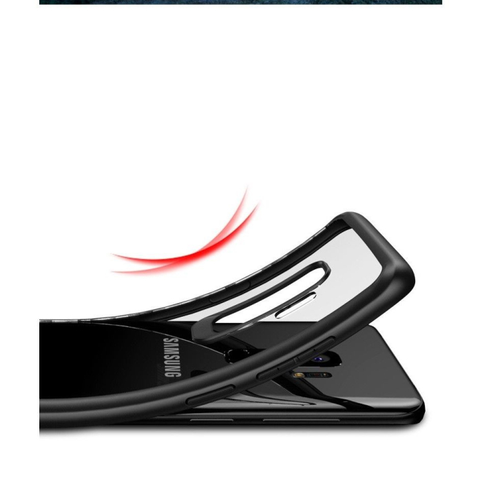 Husa Samsung Galaxy S9 Tpu Transparent cu margini colorate negru [5]