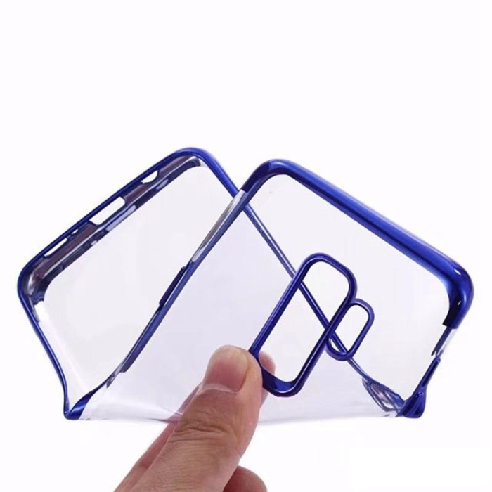 Husa Samsung Galaxy S9 Transparent cu Margini Albastre [3]