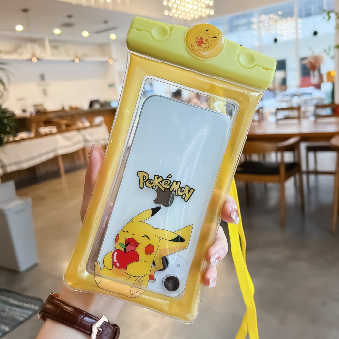 Husa subacvatica Mascot Waterproof , Snowproof, Universala, cu Snur, pentru telefon sau documente, Pika, Galben [2]