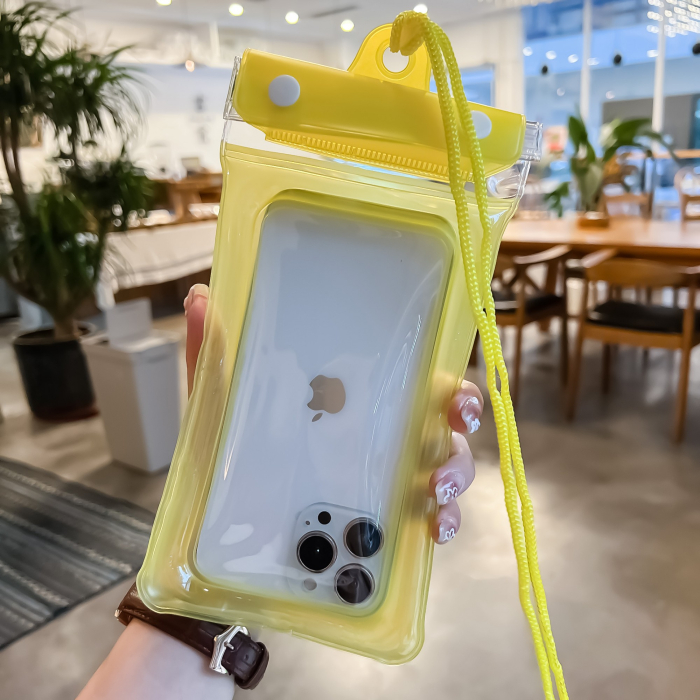 Husa subacvatica Zip Waterproof , Snowproof, Universala, Impermeabila, cu Snur, pentru telefon sau documente, Galben [2]