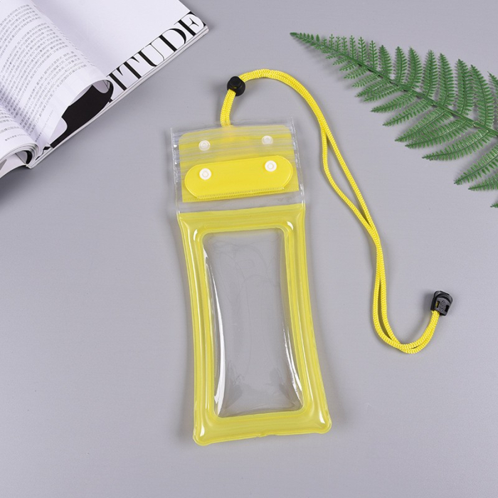 Husa subacvatica Zip Waterproof , Snowproof, Universala, Impermeabila, cu Snur, pentru telefon sau documente, Galben [4]