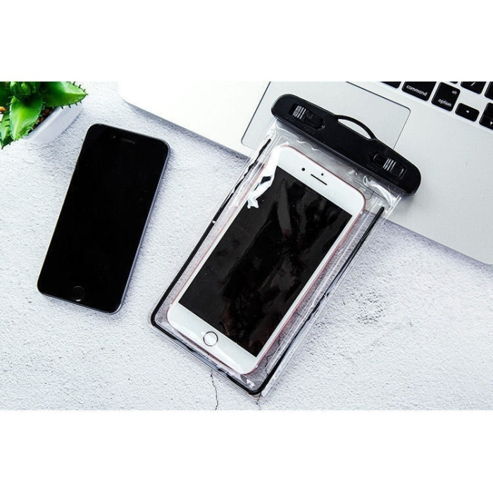 Husa subacvatica Zip Waterproof , Snowproof, Universala, Impermeabila, cu Snur, pentru telefon sau documente, Negru [3]