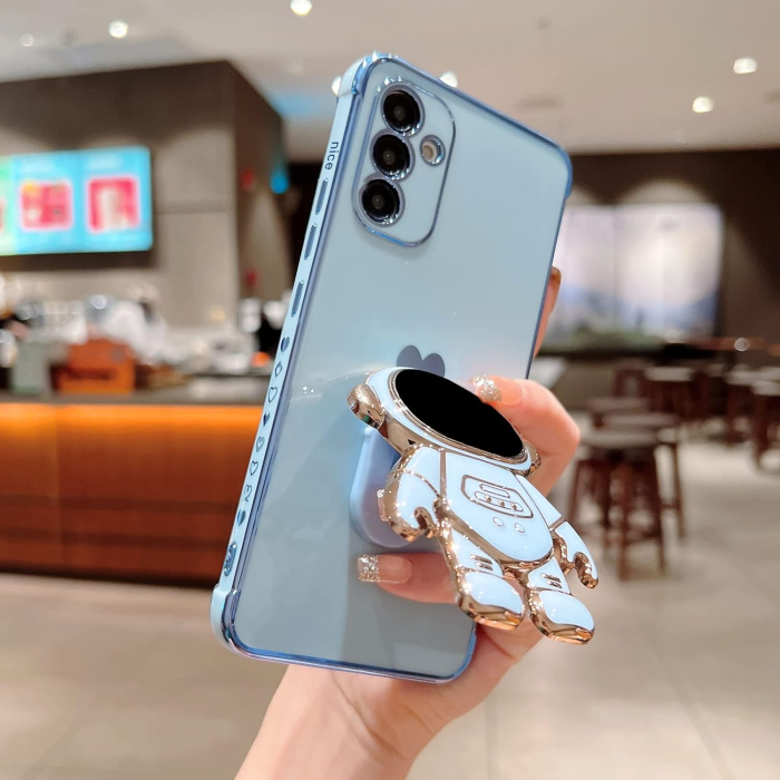 Husa Telefon 2in1, , Compatibila Samsung Galaxy S23 Plus, Carcasa TPU cu Suport Inclus Tip Astronaut, Protectie Camere, Verde [5]