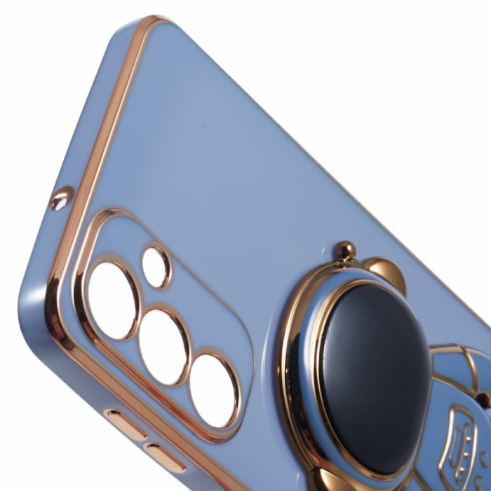 Husa Telefon 2in1, , Compatibila Samsung Galaxy S24, Carcasa TPU cu Suport Inclus Tip Astronaut, Protectie Camere, Albastru [2]