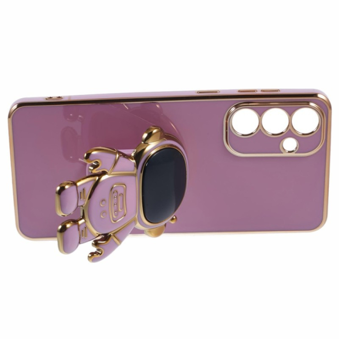 Husa Telefon 2in1, , Compatibila Samsung Galaxy S24 Ultra, Carcasa TPU cu Suport Inclus Tip Astronaut, Protectie Camere, Mov [4]