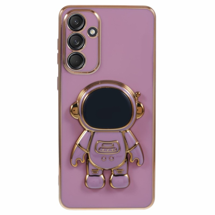 Husa Telefon 2in1, , Compatibila Samsung Galaxy S24 Ultra, Carcasa TPU cu Suport Inclus Tip Astronaut, Protectie Camere, Mov [5]