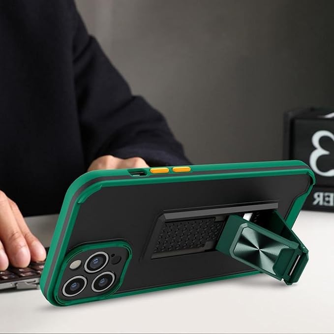 Husa Telefon, , Compatibila Apple iPhone 13 Mini, Carcasa Defender Sergeant Brave, Magnetic, cu Suport, Verde Inchis [4]