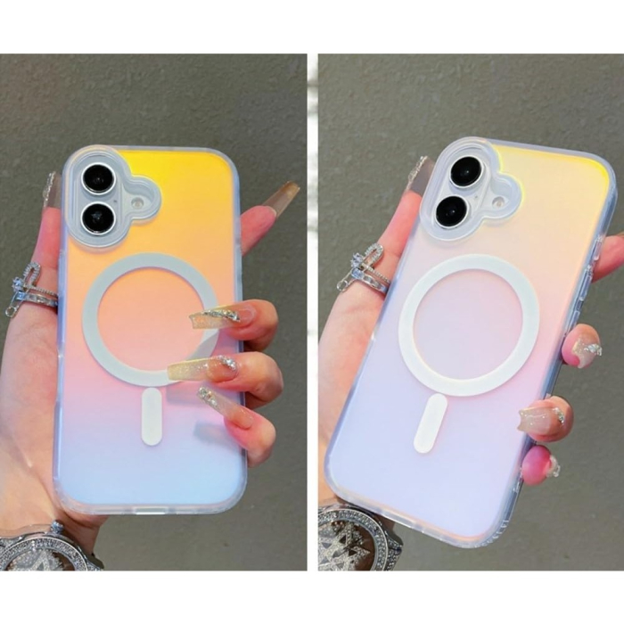 Husa Telefon, , Compatibila iPhone 17, Model Cameleon, Magsafe, Schimbare Gradient de Culoare din Unghiuri Diferite, Multicolor [3]