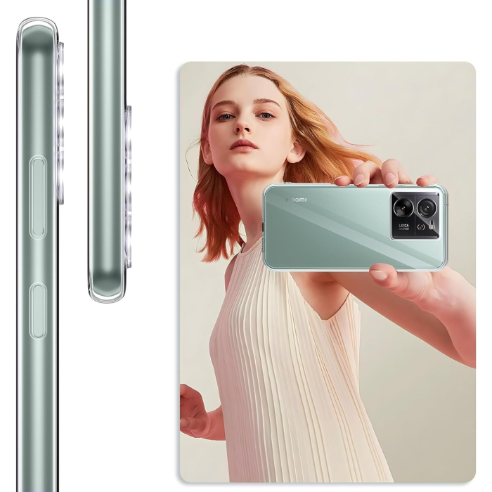 Husa Telefon, , Compatibila Xiaomi Redmi 13T/13T Pro, Carcasa TPU, Protectie Camere, 1.5 mm, Transparent [3]