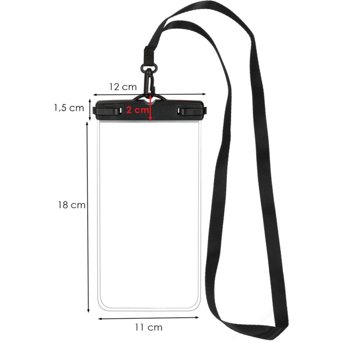 Husa telefon subacvatica waterproof impermeabila, universala, 180x110mm, cu snur [27]