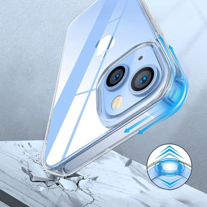 Husa TPU pentru iPhone 14 Plus, , Silicon, Protectie Antisoc, Transparenta [3]