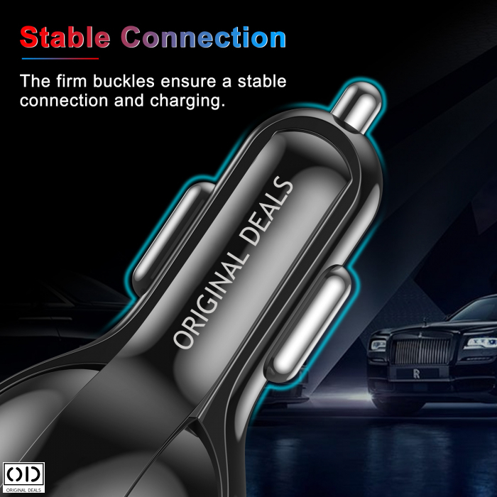 Incarcator USB Masina Incarcator Priza 12V Incarcator USB Auto Incarcator telefon Auto Incarcator pentru masina Incarcator masina HUB USB Masina 12v HUB USB 12v Incarcator tableta [7]