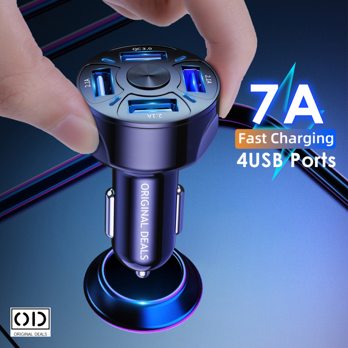 Incarcator USB pentru Masina Incarcator Auto pentru Telefon Incarcator USB auto pentru telefon tableta GPS cablu usb pentru incarcare telefon in masina Incarcator auto pentru priza 12V [3]