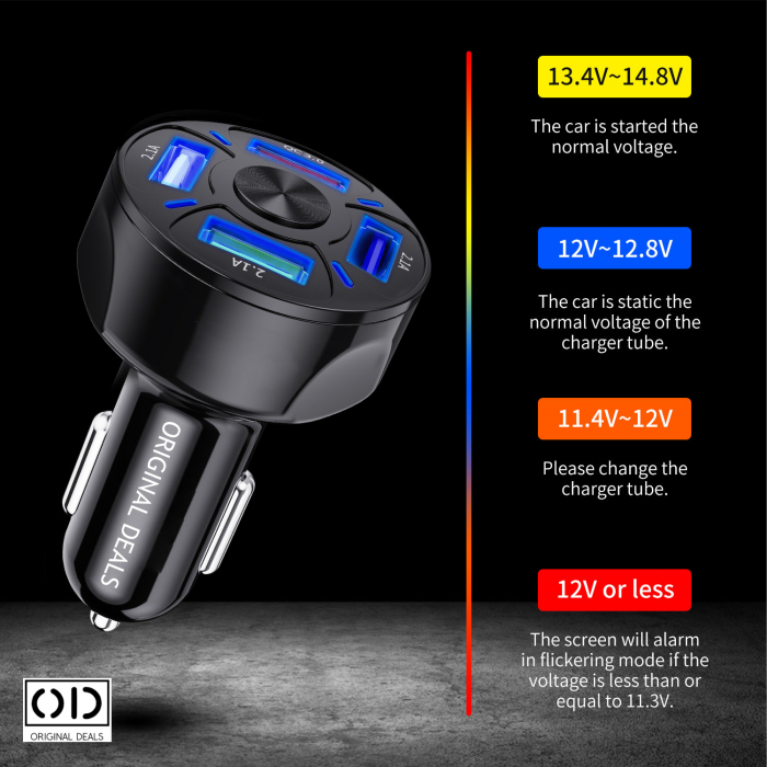 Incarcator USB pentru Masina Incarcator Auto pentru Telefon Incarcator USB auto pentru telefon tableta GPS cablu usb pentru incarcare telefon in masina Incarcator auto pentru priza 12V [6]