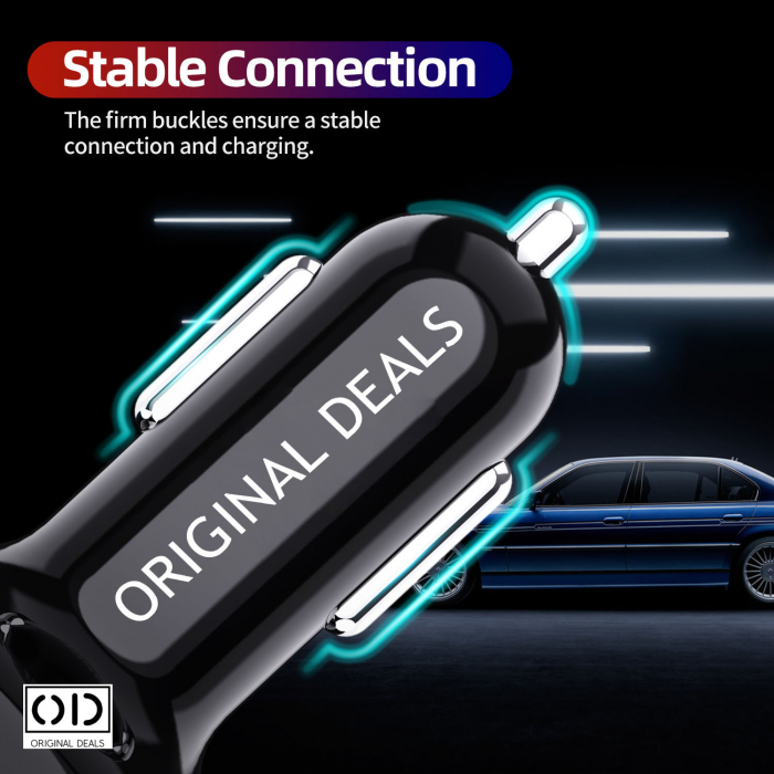 Incarcator USB pentru Masina Incarcator Auto pentru Telefon Incarcator USB auto pentru telefon tableta GPS cablu usb pentru incarcare telefon in masina Incarcator auto pentru priza 12V [4]