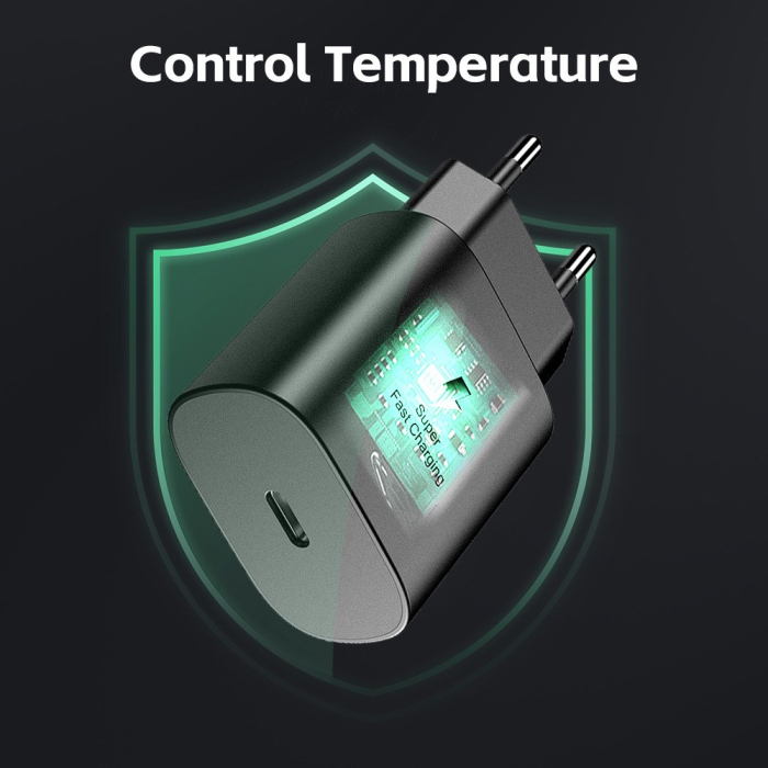 Incarcator Super Fast Charge, , Incarcator Retea Universal, Compatibil cu Port USB-C, Power Delivery 25W, Negru [8]