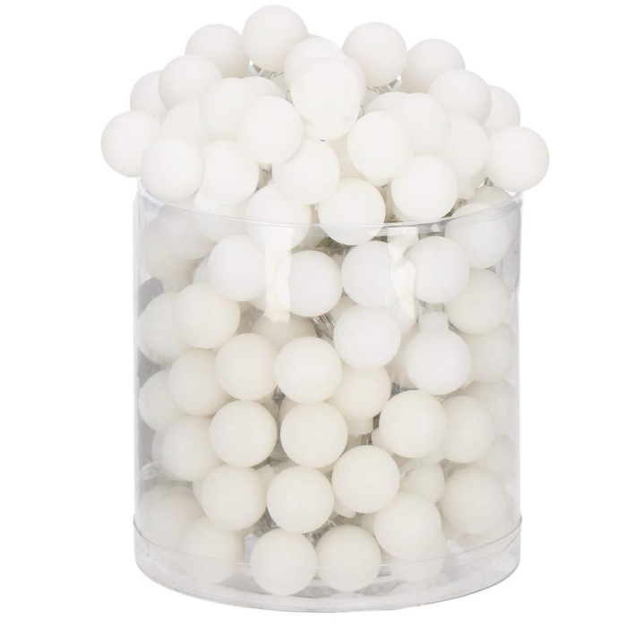 Instalatie bile luminoase pentru gradina, 7,5 metri, 50 LED-uri, cu baterii, galben [2]