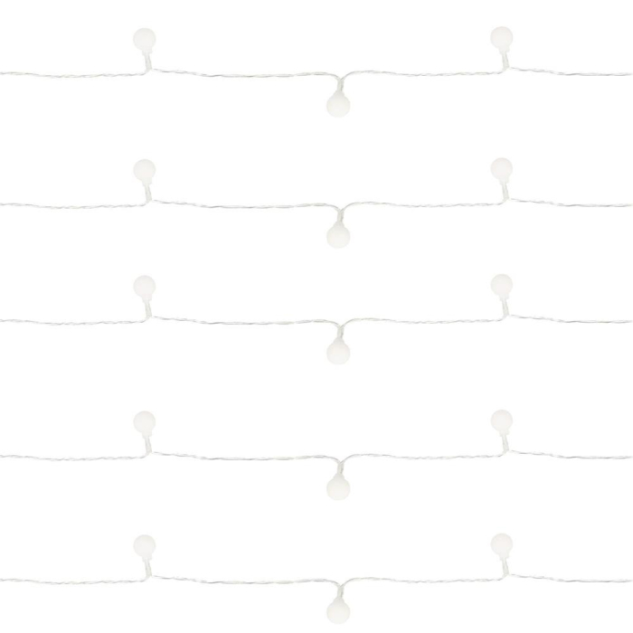 Instalatie bile luminoase pentru gradina, 7,5 metri, 50 LED-uri, cu baterii, galben [8]