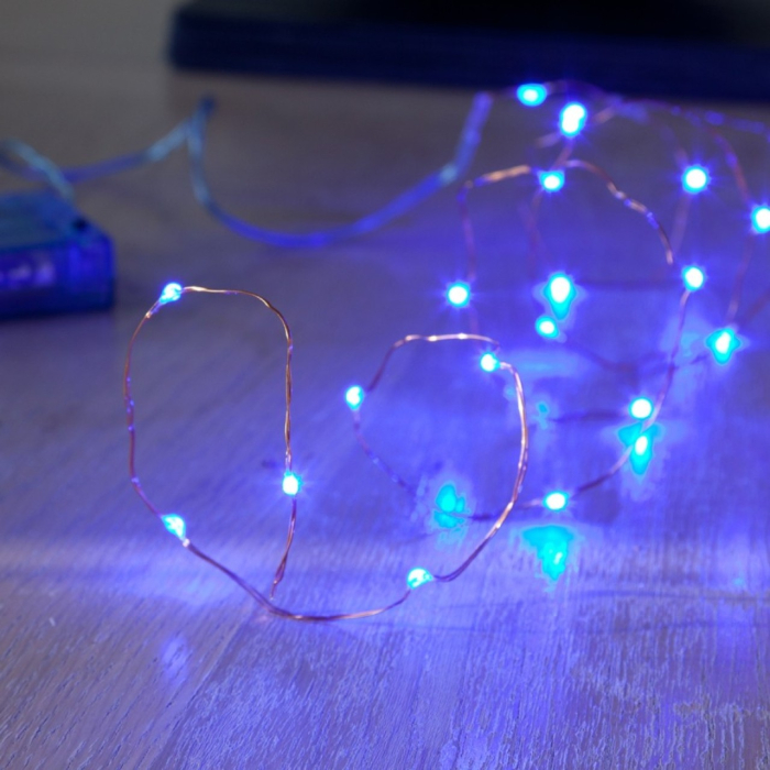 Instalatie Craciun, 15 m, 150 Led-uri, Liniara, Albastru, 8 jocuri de lumini, Transformator, Interconectabila, Prelungitor 3 m inclus, Fir Cupru,  [2]