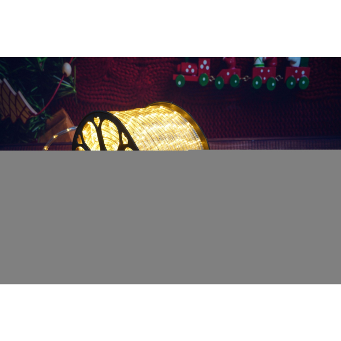 Instalatie Craciun, 32 m, 768 Led-uri ,Furtun Luminos, Alb cald, 8 jocuri de lumini, Transformator, Sectionabila, 220 V,  [5]