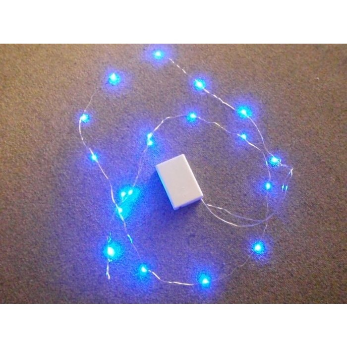 Instalatie Craciun, 5 m, Albastru, 50 Led-uri, Baterii,  [3]