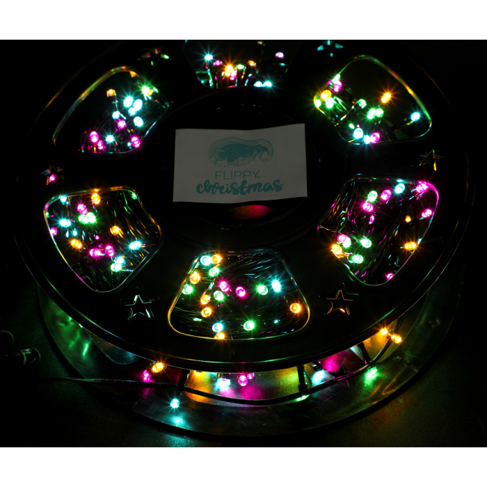 Instalatie Craciun liniara, fir negru, cu transformator, 50m, multicolor, 500 LED-uri, 8 jocuri de lumini,  [5]