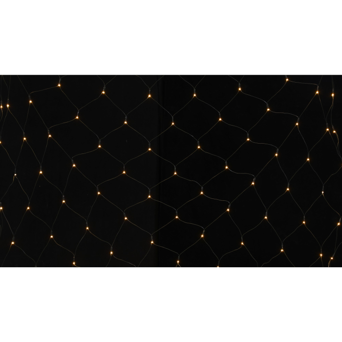 Instalatie Craciun tip plasa, cu transformator 31V, 1.5 m x 1.5 m, Alb Cald, 120 LED-uri V5, 8 jocuri de lumini, fir verde,  [6]