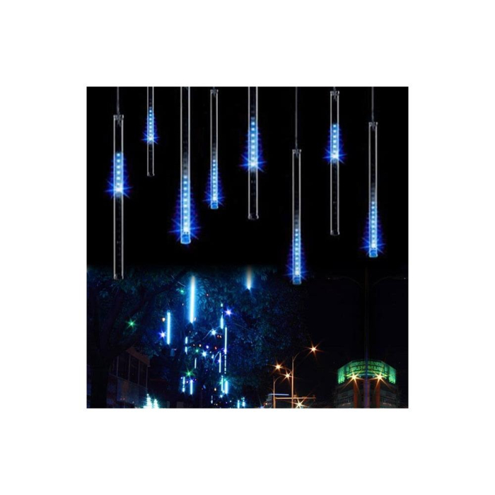 Instalatie de Craciun, 10 tuburi, 50cm, 480 LED, ploaie de meteoriti, albastru [13]