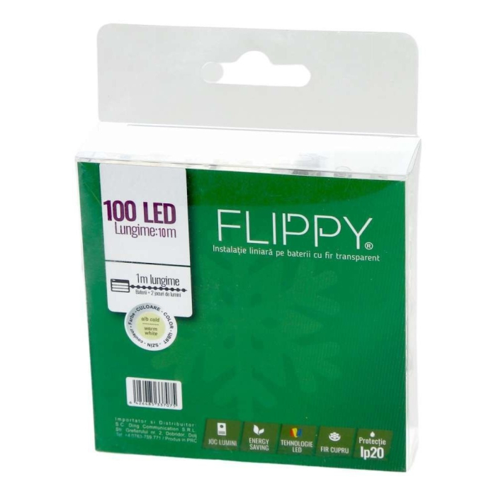 Instalatie de Craciun cu Baterii Tip Liniar, 2 jocuri de lumini, Fir Transparent 10 m 100 LED -uri, Alb Cald [4]