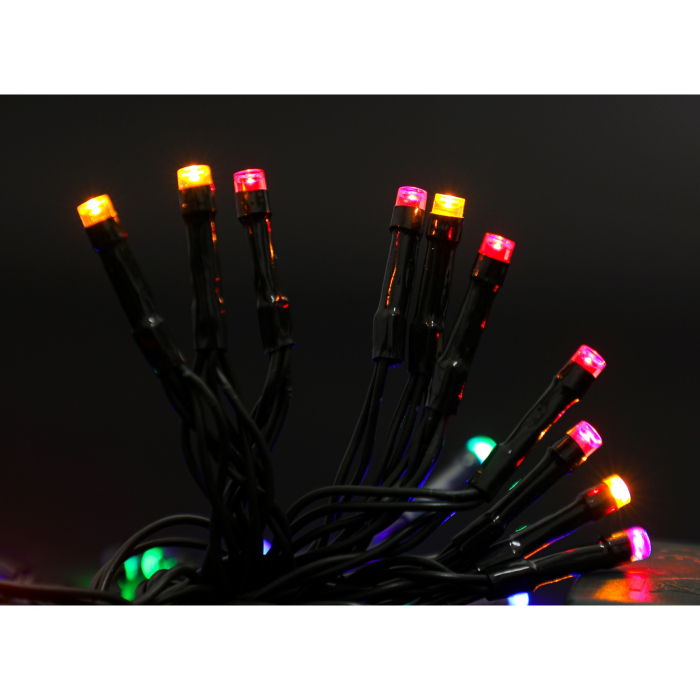 Instalatie de Craciun cu Baterii Tip Liniar, 2 jocuri de lumini, Fir Verde 3 m 30 LED -uri, Multicolor [1]