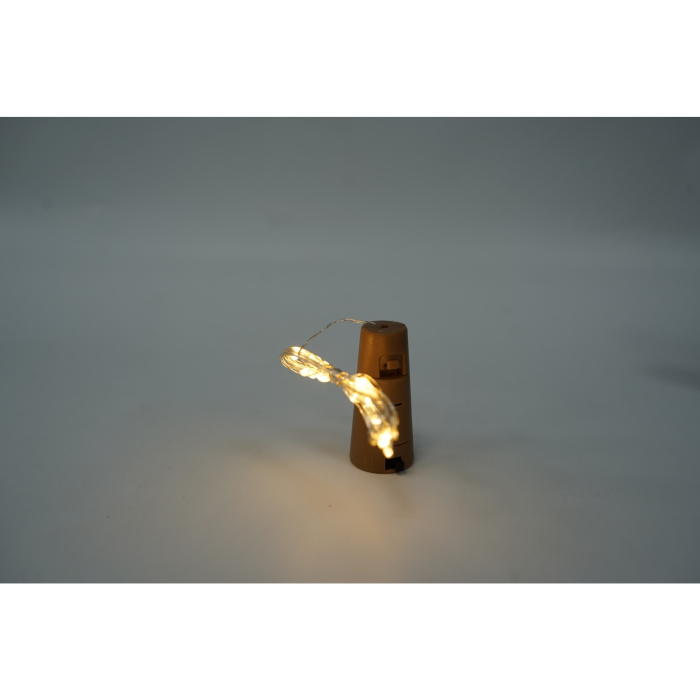 Instalatie de Craciun, Liniara, 2 m, Baterii, 20 LED-uri, Alb Cald, Fir Cupru, Interior/Exterior,  [2]