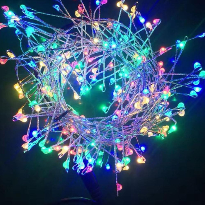 Instalatie de Craciun Liniara, ®, Tip Cluster, 8 Jocuri de Lumini, cu Telecomanda, 3 m, 100 Led-uri, Alimentare USB, 3V, Multicolor [4]