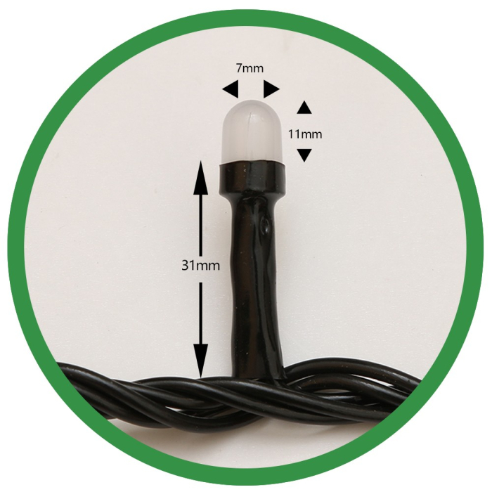 Instalatie de Craciun, Premium ®, Tip Liniara / Sirag, 50 m, 500 LED-uri Mari, Alb Rece [13]