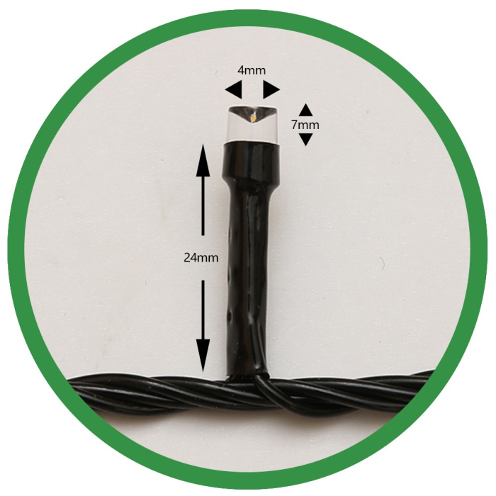 Instalatie de Craciun, ®, Tip Liniara, Fir Negru, 9 m, 100 LED-uri, Interconectabila, Alb Cald [7]