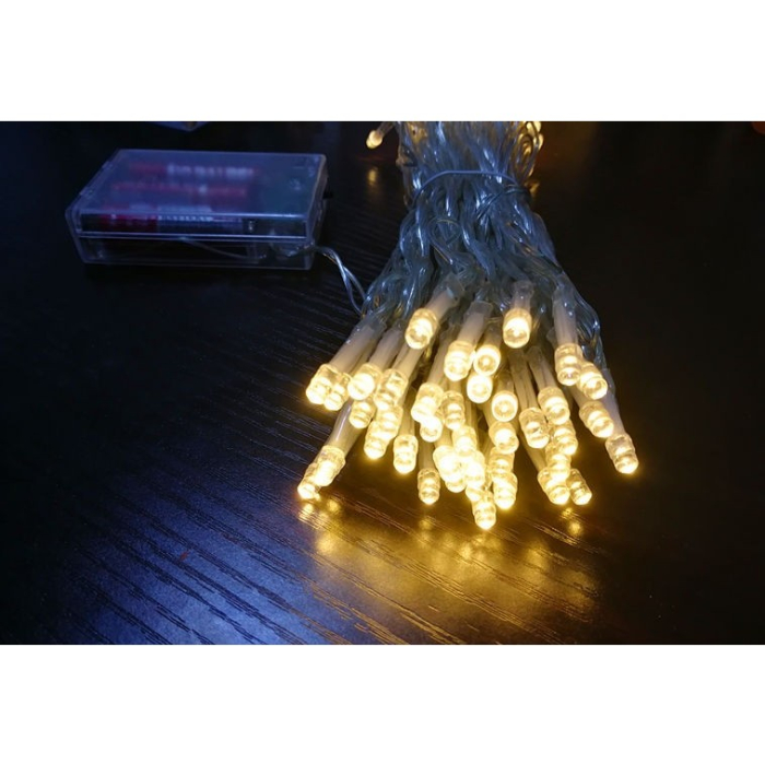 Instalatie de Craciun, ®, Tip Perdea, cu Baterii, 8 Jocuri de Lumini, Muzica, cu Telecomanda, 2 x 2 m, 200 Led-uri, Alb Cald [4]