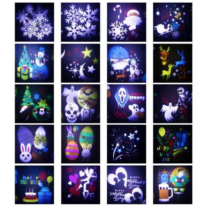 Instalatie de exterior, proiector laser, 20 moduri de iluminare multicolor [20]