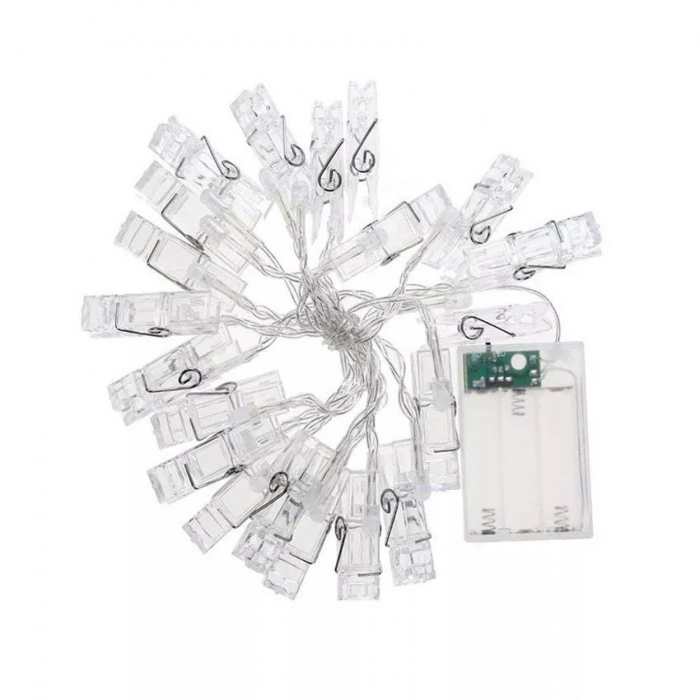 Ghirlanda Luminoasa pentru Fotografii Instalatie Lumini Led cu Carlige pentru Fotografii Instalatie de Craciun cu Lumini LED Ghirlanda cu Lumini LED pentru Brad Instalatie cu Cleme pentru FOtografii [14]