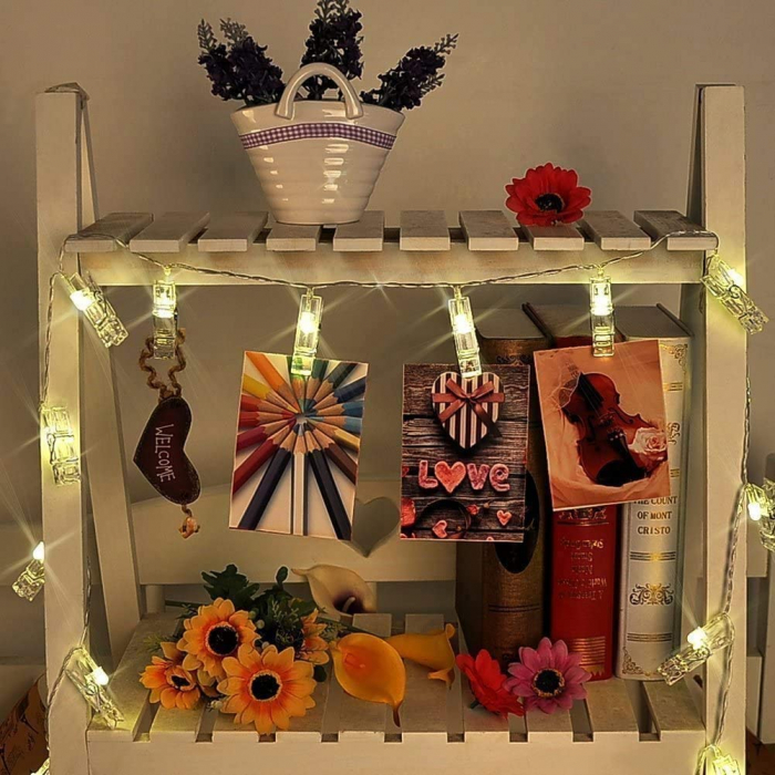 Ghirlanda Luminoasa pentru Fotografii Instalatie Lumini Led cu Carlige pentru Fotografii Instalatie de Craciun cu Lumini LED Ghirlanda cu Lumini LED pentru Brad Instalatie cu Cleme pentru FOtografii [9]