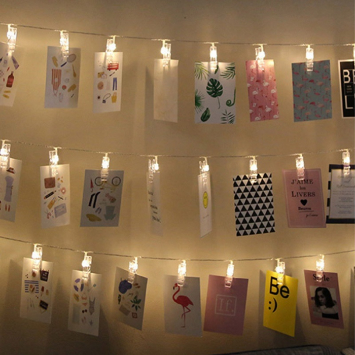 Ghirlanda Luminoasa pentru Fotografii Instalatie Lumini Led cu Carlige pentru Fotografii Instalatie de Craciun cu Lumini LED Ghirlanda cu Lumini LED pentru Brad Instalatie cu Cleme pentru FOtografii [6]