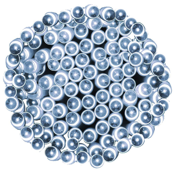 Instalatie lumini de exterior pentru gradina, 5 metri, 50 LED-uri, cu baterii, alb [1]