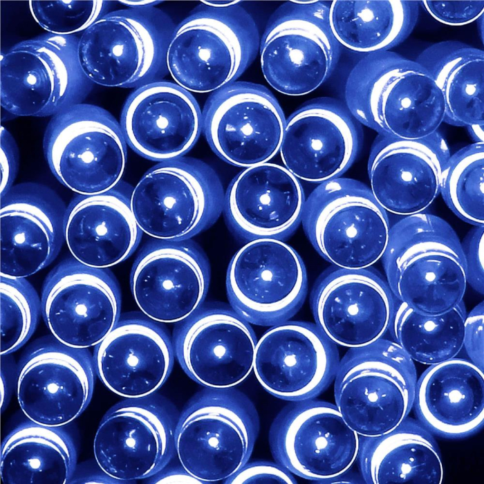 Instalatie lumini de exterior pentru gradina, 10 metri, 100 LED-uri, cu baterii, albastru [4]