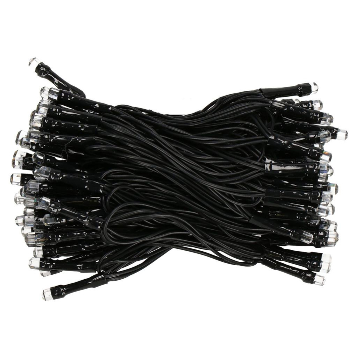 Instalatie lumini de exterior pentru gradina, 9 metri, 120 LED-uri forma cristal, cu baterii, alb [6]