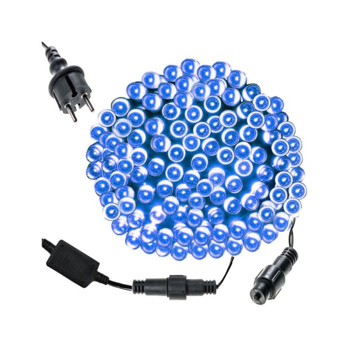 Instalatie lumini pentru bradul de Craciun, 19,5 metri, 300 LED-uri, albastru [15]