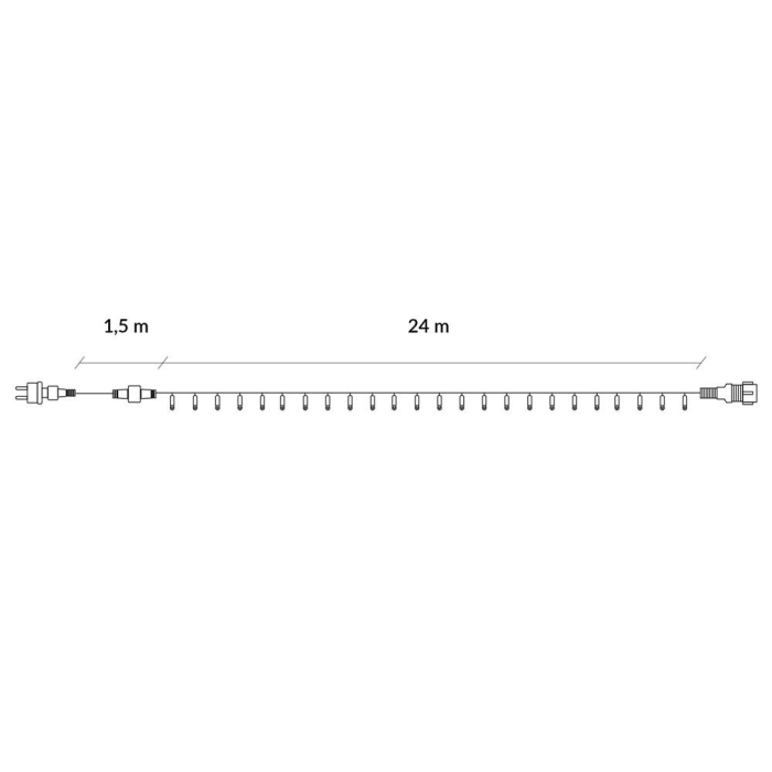 Instalatie lumini pentru bradul de Craciun, 25,5 metri, 300 LED-uri cu flash, albastru [13]