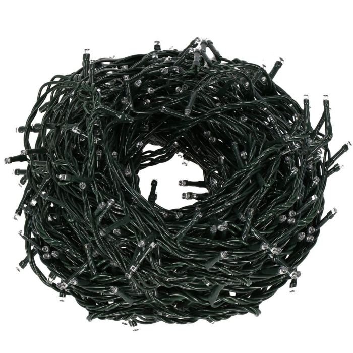 Instalatie lumini pentru bradul de Craciun, 91,5 metri, 1500 LED-uri, alb rece [10]