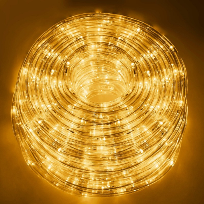Instalatie tub furtun luminos pentru Craciun, 480 LED-uri, 20m, galben [2]
