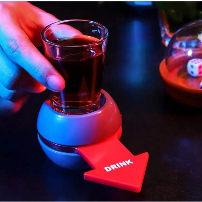 Joc de baut Drink Spin , 10.3 x 11.5 cm, Pahar de Shot din Sticla, gri [3]