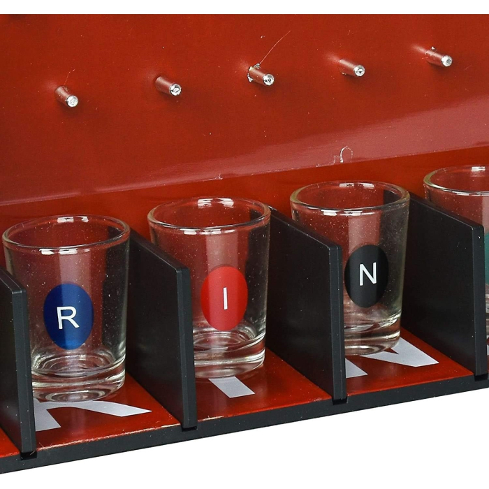 Joc de Baut Gravitational , pentru Petreceri, Interactiv, pana la 6 Jucatori, Pahare de Shot Incluse, 25.5 x 6.7 x 27.5 cm, Rosu [4]