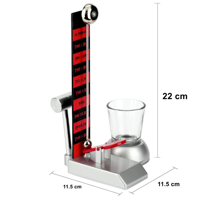 Joc de baut Hammershot cu Pahar Shot , 22 cm, Material Sticla, Plastic, Fier, Multicolor [2]
